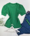 Blusa Malha Laise Verde Bandeira 