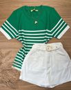 Blusa Com Detalhes em Listras 