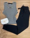 Calça Jogger Crepe Duna Preta
