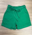 Short Sarja Cinto Trançado Verde