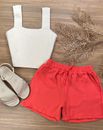 Short Crepe Duna Laranja