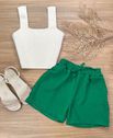 Short Crepe Duna Verde