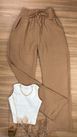 Calça pantalona crepe duna Nude