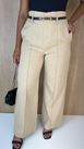 Calça Wide Alfaiataria Bege