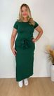 Vestido Malha com Amarração Verde Floresta