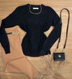 Blusa Tricô Sueter Preto