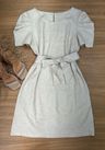 Vestido Curto Linho Cru