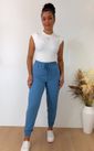 Calça Jogger Crepe Duna Azul 