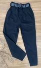 Calça Cenoura Preta com Cinto 