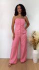 Conjunto Blusa Tomara que Caia e Calça Rosa