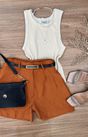 Blusa Regata Canelada Bege