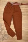 Calça Cenoura Terra Cota com Cinto