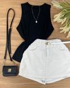 Blusa Canelada Regata Preta
