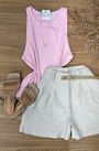 Blusa Regata Canelada Rosa