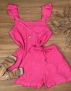 Conjunto Alça Babadinho Rosa
