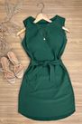 Vestido Curto Neoprene Verde Oliva