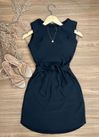 Vestido Curto Neoprene Preto