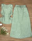 Conjunto Saia Midi Verde Menta