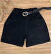 Short Sarja Cenoura Com Cinto Preto