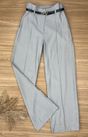 Calça Wide Leg Alfaiataria Cinza Claro
