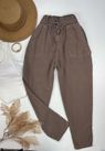 Calça Jogger Tencel Bege Escuro