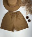 Short Boxer Linho Bege 