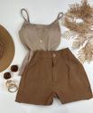 Short Alfaiataria Marrante Bege