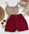 Short Alfaiataria Marrante Cereja