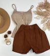 Short Alfaiataria Marrante Marrom