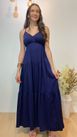 Vestido Midi Sarjado Azul Marinho