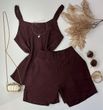 Conjunto Alça Trançada Marrom