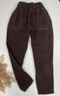 Calça Jogger Tencel Marrom