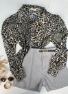 Camisa Animal Print Cinza