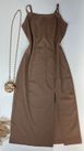 Vestido Mid Linho Bege
