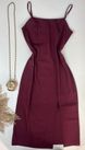 Vestido Mid Linho Cereja