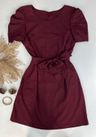 Vestido Curto Linho Cereja 