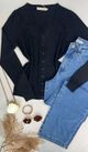 Cardigan Tricot Preto