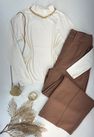 Calça Widi Leg Alfaiataria Marrom 