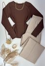 Calça Wide Leg Alfaiataria Creme 