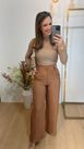 Calça Wide Leg Marrante Caramelo 