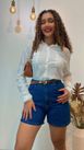Camisa Viscolinho com Elastano Branca 