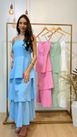 Vestido Midi Camadas Azul 