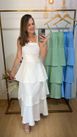 Vestido Midi Camadas Branco
