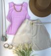 Blusa Regata Canelada Rosa 