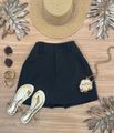 Short Saia Alfaiataria Preto 