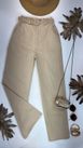 Calça Sarja Reta Bege Claro