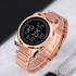 Relógio Masculino Contagem Regressiva Dupla Moda Masculina, Digital LED rose gold