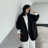 blazers de manga comprida Preto