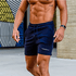 shorts esportivos e lazer navy blue, shorts fitness, academia ao ar livre, corrida, calções de basquete 
