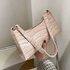  Bolsa Pequena Feminina De Couro PU Beige